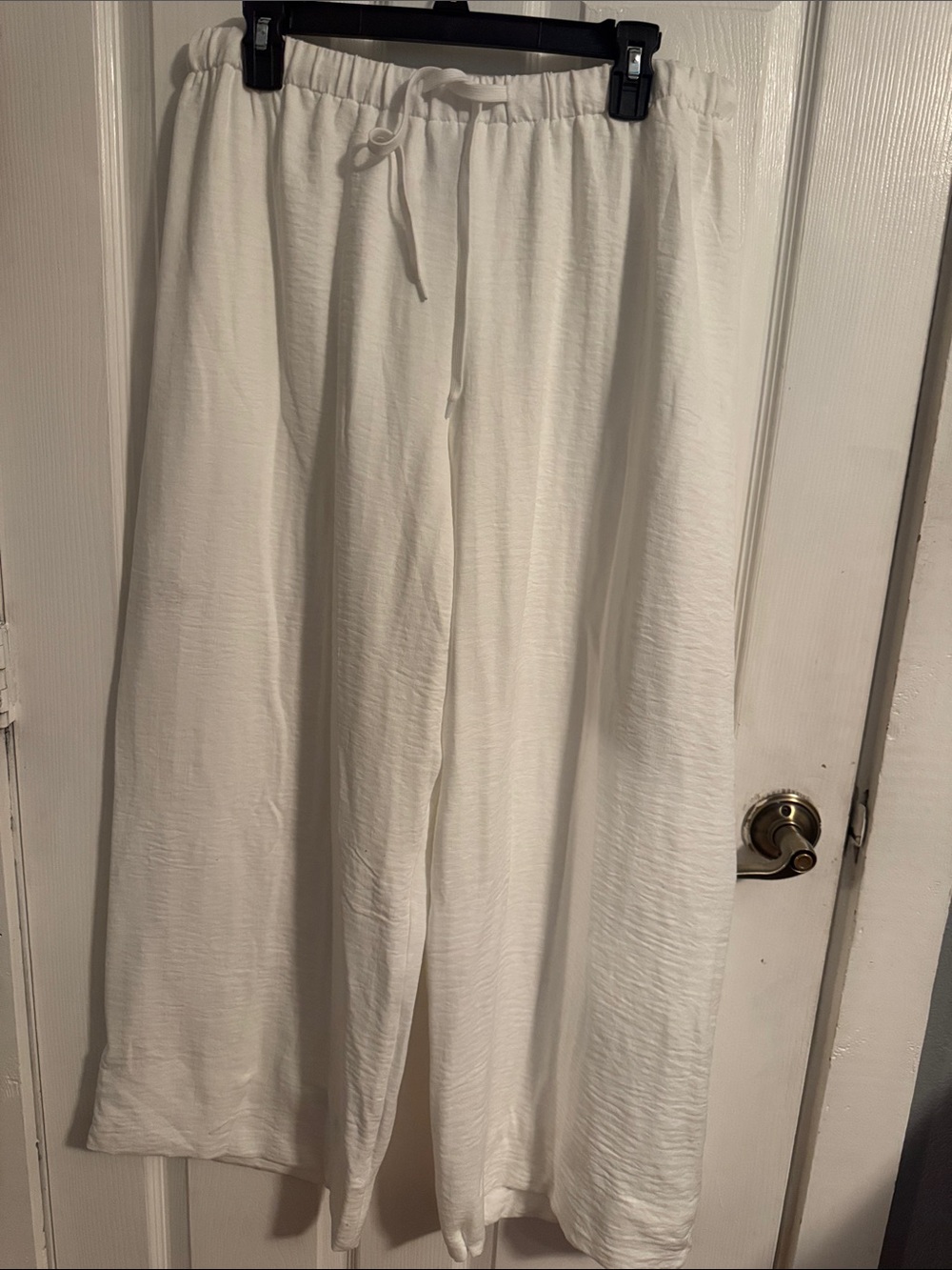 SHEIN White Tall XL Elastic-Waist Pants